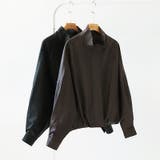 フェイクレザージャケット スタンドカラー ジャケット | COCOMOMO | 詳細画像14