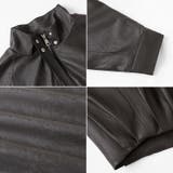 フェイクレザージャケット スタンドカラー ジャケット | COCOMOMO | 詳細画像15