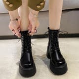 厚底レースアップブーツ 厚底ブーツ ショートブーツ | COCOMOMO | 詳細画像17