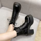 厚底レースアップブーツ 厚底ブーツ ショートブーツ | COCOMOMO | 詳細画像18