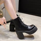 厚底レースアップブーツ 厚底ブーツ ショートブーツ | COCOMOMO | 詳細画像19