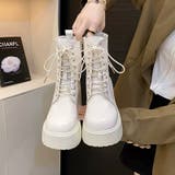 厚底レースアップブーツ 厚底ブーツ ショートブーツ | COCOMOMO | 詳細画像22