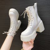 厚底レースアップブーツ 厚底ブーツ ショートブーツ | COCOMOMO | 詳細画像23