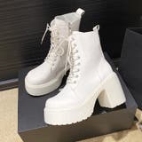 厚底レースアップブーツ 厚底ブーツ ショートブーツ | COCOMOMO | 詳細画像24