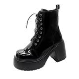 厚底レースアップブーツ 厚底ブーツ ショートブーツ | COCOMOMO | 詳細画像29