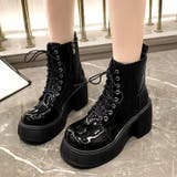 厚底レースアップブーツ 厚底ブーツ ショートブーツ | COCOMOMO | 詳細画像4