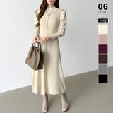 アイボリー | パススリーブワンピース ニットワンピース ロングワンピース | COCOMOMO