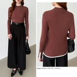 新色登場！袖ボタン配色ニット リブニット バイカラーニット | COCOMOMO | 詳細画像14 