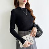 新色登場！袖ボタン配色ニット リブニット バイカラーニット | COCOMOMO | 詳細画像5 