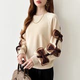 袖リボントップス トレーナー 韓国ファッション | COCOMOMO | 詳細画像6 