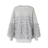 ティアードフリルトップス チュールドッキング トレーナー | COCOMOMO | 詳細画像30 