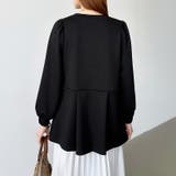 ペプラムトップス パフスリーブ チュニック | COCOMOMO | 詳細画像15