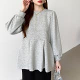 ペプラムトップス パフスリーブ チュニック | COCOMOMO | 詳細画像2