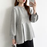 ペプラムトップス パフスリーブ チュニック | COCOMOMO | 詳細画像4