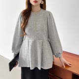 ペプラムトップス パフスリーブ チュニック | COCOMOMO | 詳細画像9