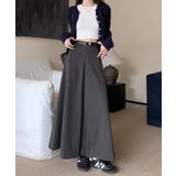 ロングスカート aラインスカート ハイウエスト | COCOMOMO | 詳細画像3 