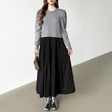 ドッキングワンピース プリーツワンピース 切り替えワンピース | COCOMOMO | 詳細画像10 