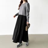 ドッキングワンピース プリーツワンピース 切り替えワンピース | COCOMOMO | 詳細画像11 