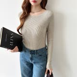 きれいめベーシック ボートネックニット リブニット | COCOMOMO | 詳細画像12