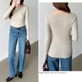 きれいめベーシック ボートネックニット リブニット | COCOMOMO | 詳細画像14