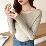 きれいめベーシック ボートネックニット リブニット | COCOMOMO | 詳細画像16