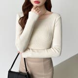 きれいめベーシック ボートネックニット リブニット | COCOMOMO | 詳細画像2