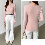 きれいめベーシック ボートネックニット リブニット | COCOMOMO | 詳細画像21