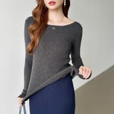 きれいめベーシック ボートネックニット リブニット | COCOMOMO | 詳細画像33