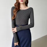 きれいめベーシック ボートネックニット リブニット | COCOMOMO | 詳細画像34