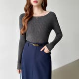 きれいめベーシック ボートネックニット リブニット | COCOMOMO | 詳細画像35