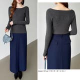 きれいめベーシック ボートネックニット リブニット | COCOMOMO | 詳細画像37