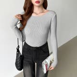 きれいめベーシック ボートネックニット リブニット | COCOMOMO | 詳細画像41