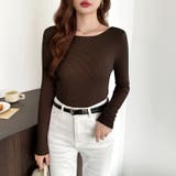 きれいめベーシック ボートネックニット リブニット | COCOMOMO | 詳細画像43