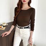 きれいめベーシック ボートネックニット リブニット | COCOMOMO | 詳細画像44