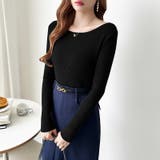 きれいめベーシック ボートネックニット リブニット | COCOMOMO | 詳細画像45