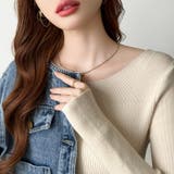 きれいめベーシック ボートネックニット リブニット | COCOMOMO | 詳細画像5