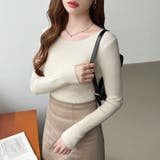 きれいめベーシック ボートネックニット リブニット | COCOMOMO | 詳細画像8