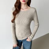 きれいめベーシック ボートネックニット リブニット | COCOMOMO | 詳細画像9