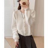 メランジニットカーディガン カーディガン 金ボタンニットトップス | COCOMOMO | 詳細画像13 