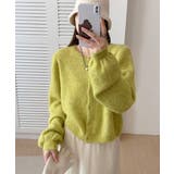 メランジニットカーディガン カーディガン 金ボタンニットトップス | COCOMOMO | 詳細画像18 