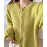 メランジニットカーディガン カーディガン 金ボタンニットトップス | COCOMOMO | 詳細画像19 