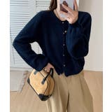 メランジニットカーディガン カーディガン 金ボタンニットトップス | COCOMOMO | 詳細画像22 