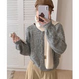 メランジニットカーディガン カーディガン 金ボタンニットトップス | COCOMOMO | 詳細画像25 