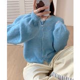 メランジニットカーディガン カーディガン 金ボタンニットトップス | COCOMOMO | 詳細画像9 