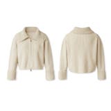 シャギー付きダブルジップカーディガン リブニット カーディガン | COCOMOMO | 詳細画像49 