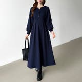 前後2wayで楽しめる ウエストタックワンピース ハーフジップワンピース | COCOMOMO | 詳細画像11