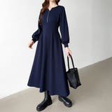 前後2wayで楽しめる ウエストタックワンピース ハーフジップワンピース | COCOMOMO | 詳細画像12