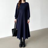 前後2wayで楽しめる ウエストタックワンピース ハーフジップワンピース | COCOMOMO | 詳細画像13