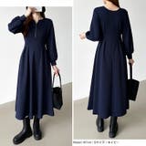 前後2wayで楽しめる ウエストタックワンピース ハーフジップワンピース | COCOMOMO | 詳細画像15