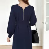 前後2wayで楽しめる ウエストタックワンピース ハーフジップワンピース | COCOMOMO | 詳細画像16